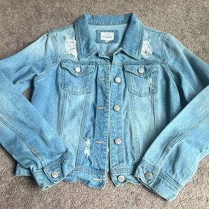 Denim Jean Jacket - Faded & Distressed